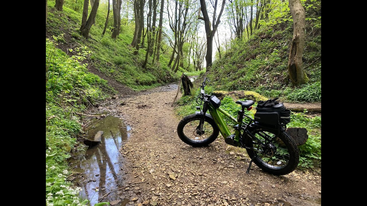 Cyrusher Ranger fat tyre eBike around Bridlington sea front / beach  and  around Danes Dyke.