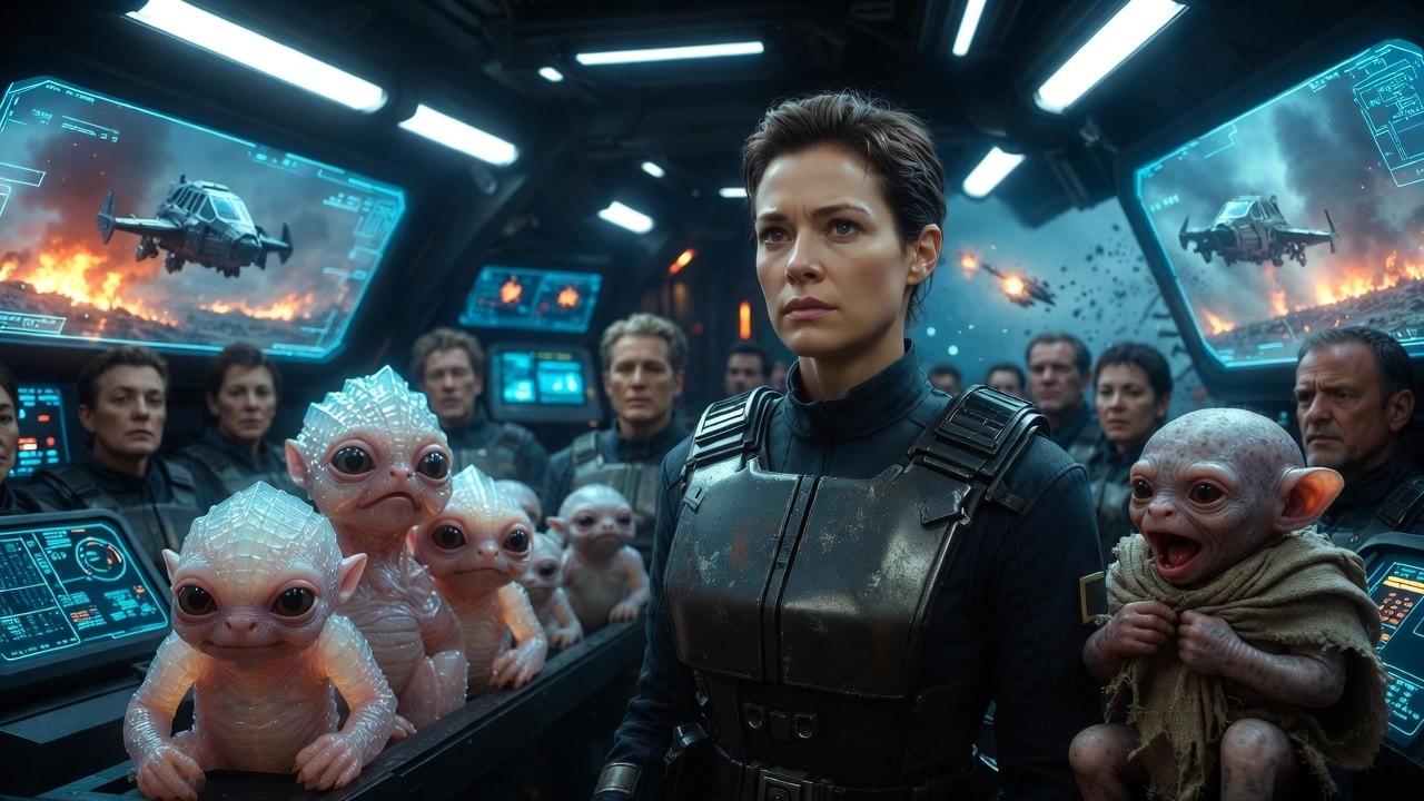 Human Commander Defies Galactic War Doctrine to Save Abandoned Alien Children