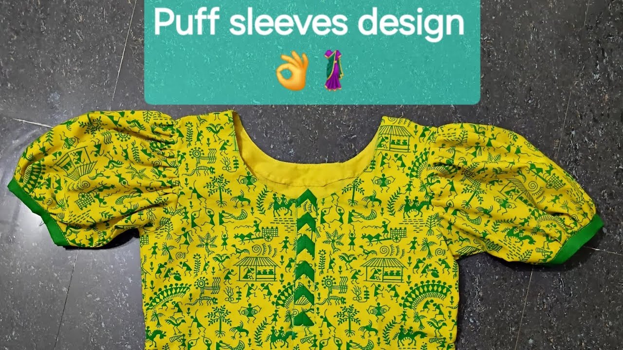 Puff sleeves design cutting and  stitching.             #blouse #diy #womensclothing #womensfashion 