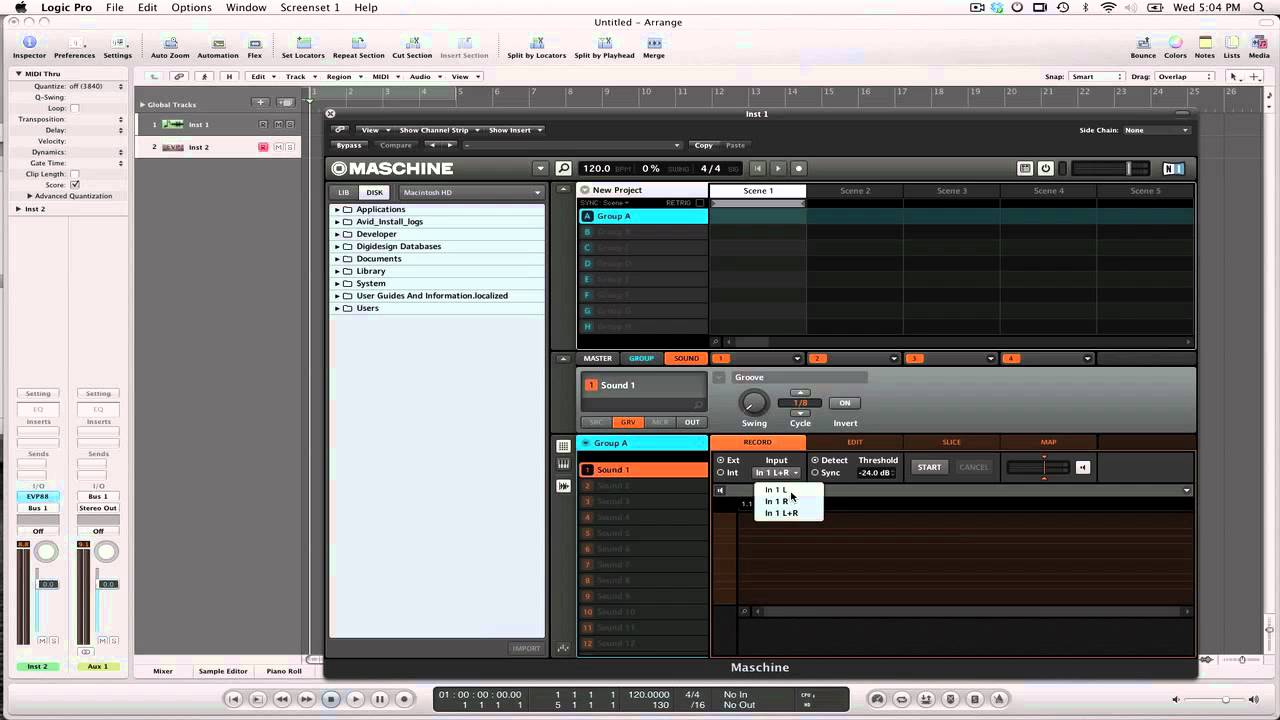 Sampling in Logic Pro Using Maschine 1.x-Altruwisdom