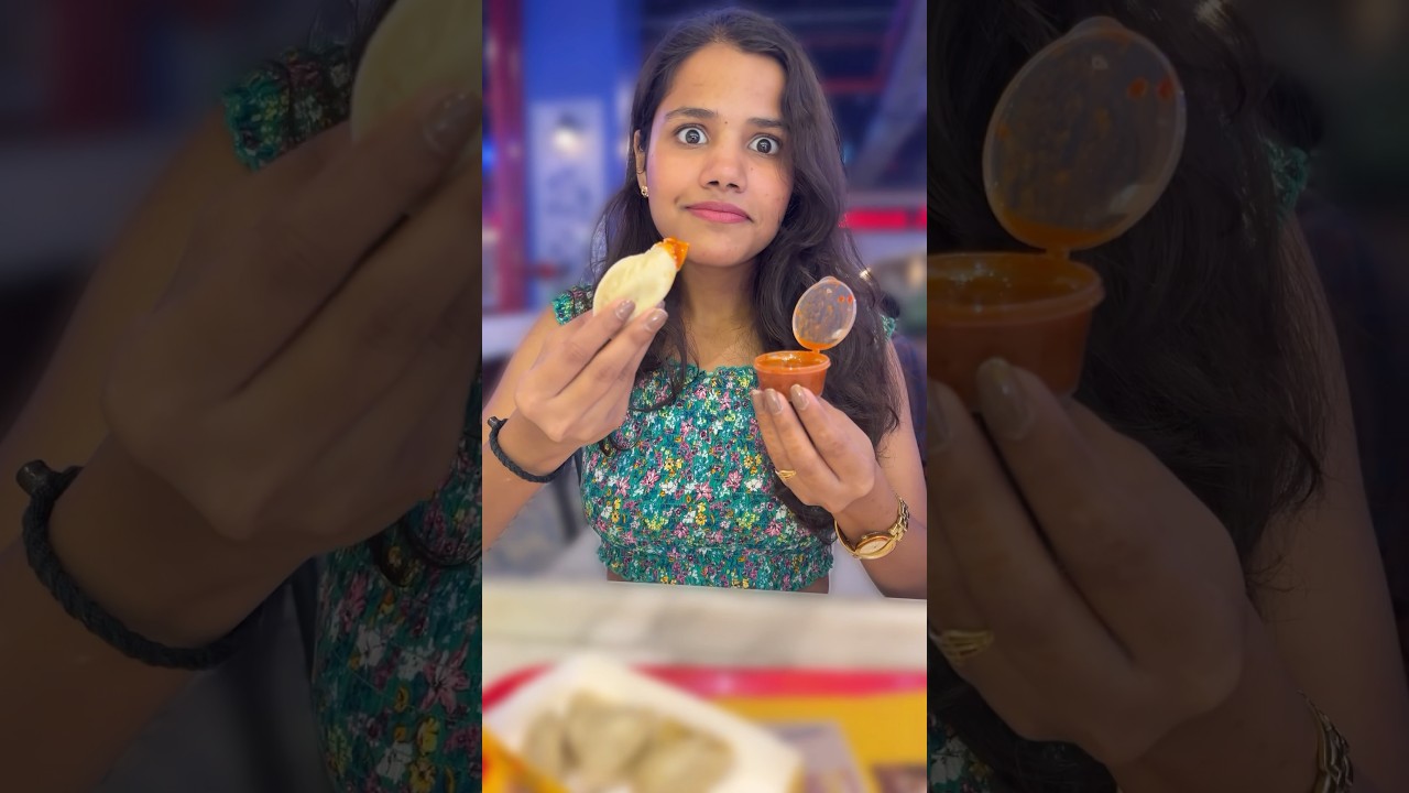 Half Fried Momos Vs Wow Momos 😱| Momos Challenge Half Fried Vs Wow Momos #shorts #ashortaday