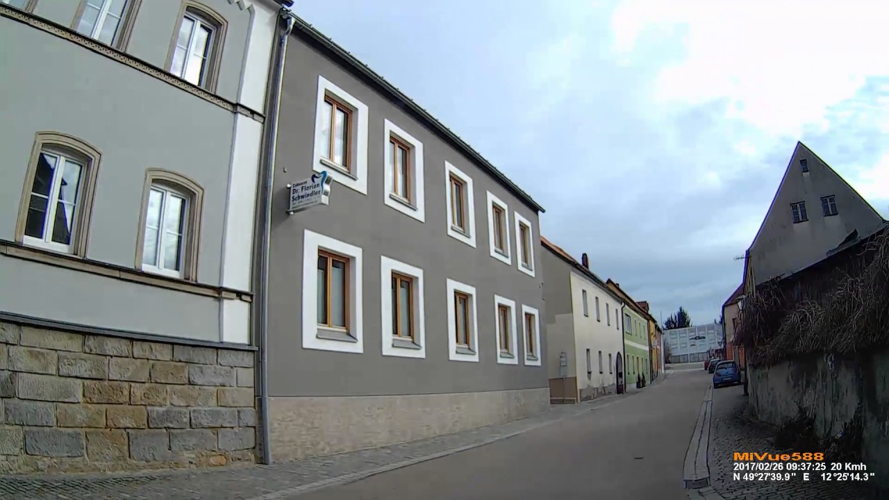 D: Stadt Oberviechtach. Landkreis Schwandorf. Ortsdurchfahrt. Februar 2017