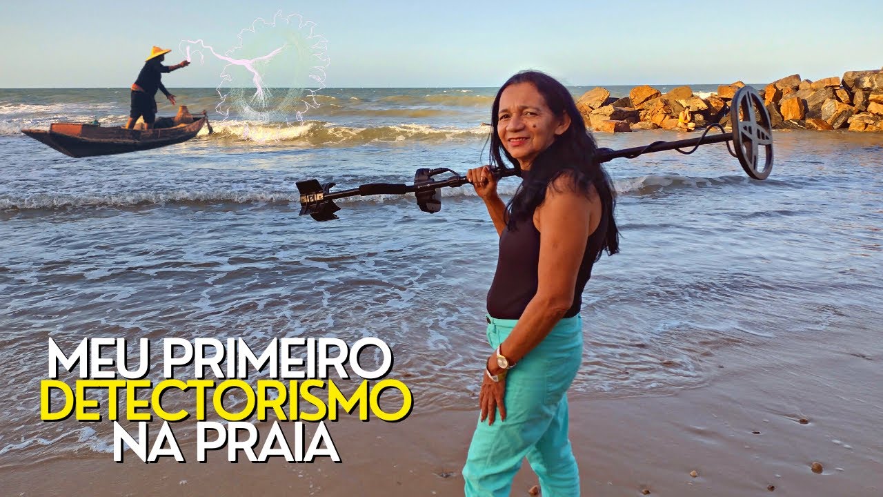 MEU PRIMEIRO DETECTORISMO NA PRAIA - TX850
