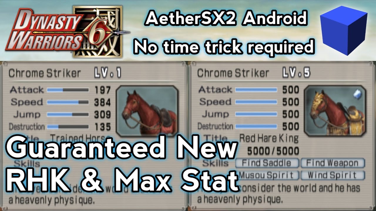 [AetherSX2] Guaranteed 100% Red Hare King with max stat