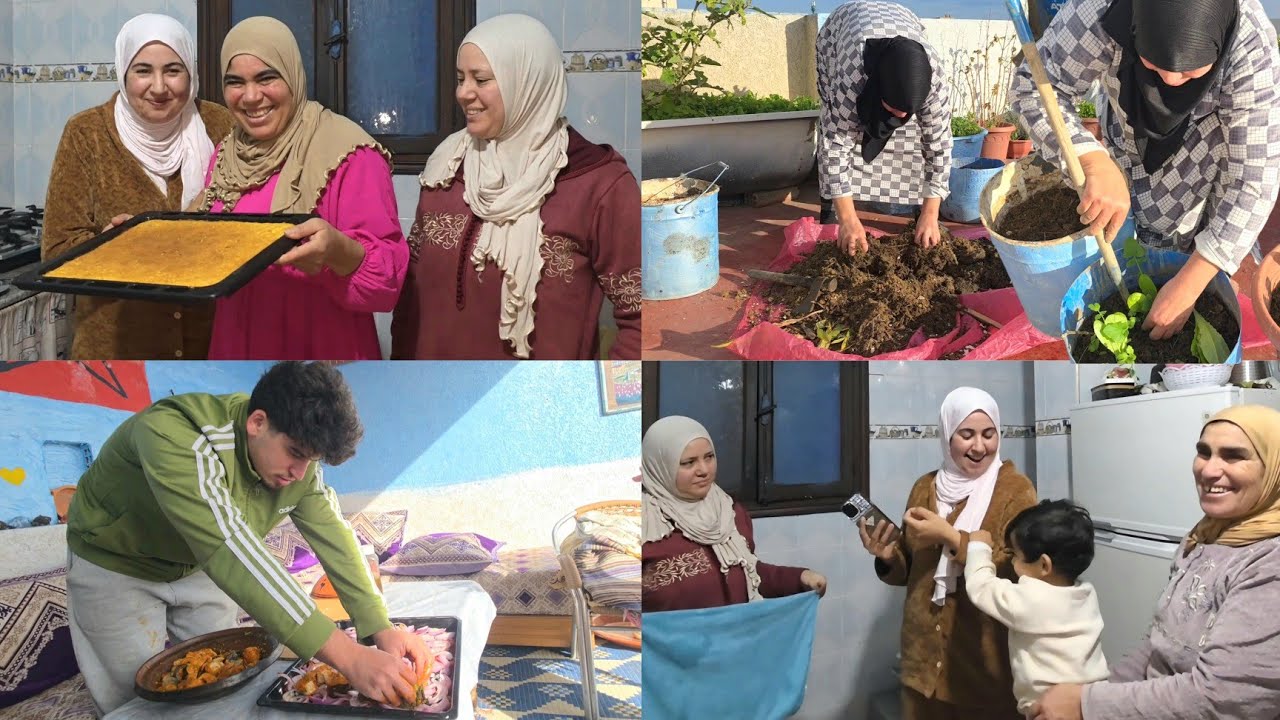 زيارة عند الحاجة شوفو وصال شنو وجدات لينا😍فاجأنا الشاف أيوب بهاد الوصفة👨‍🍳طريقة غرس الخس🥬