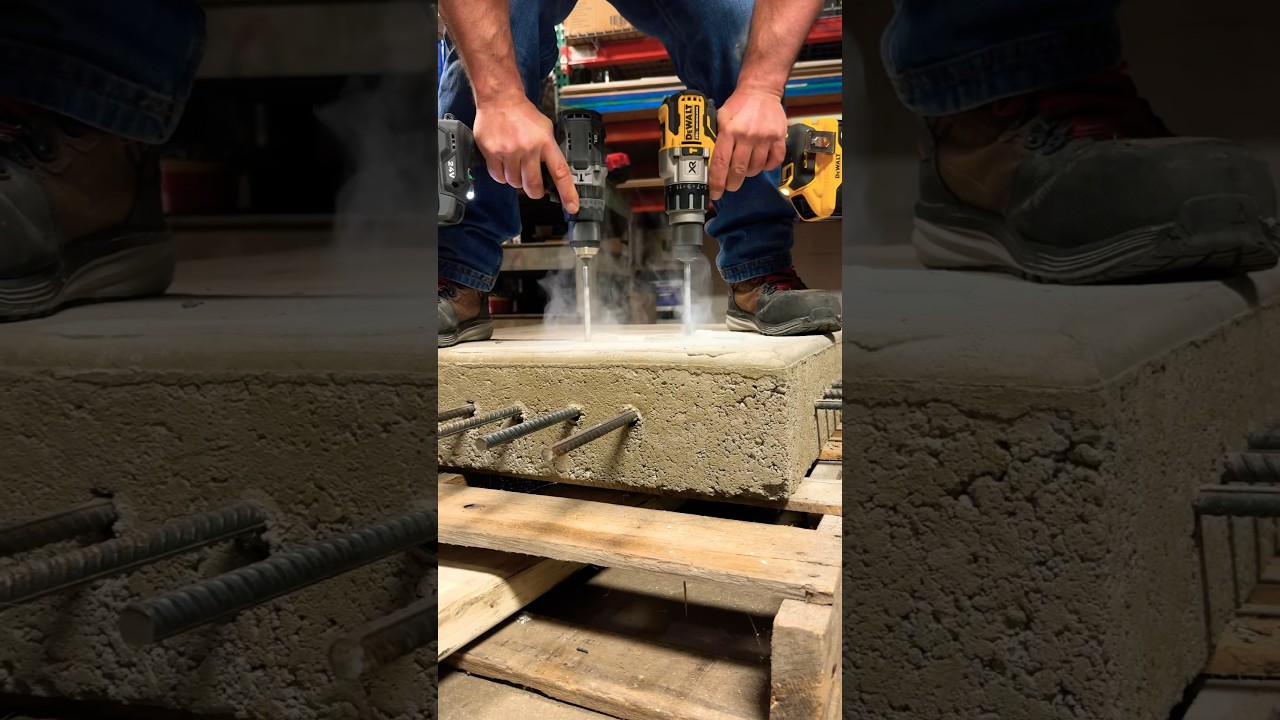 Concrete Drilling Drag Race!