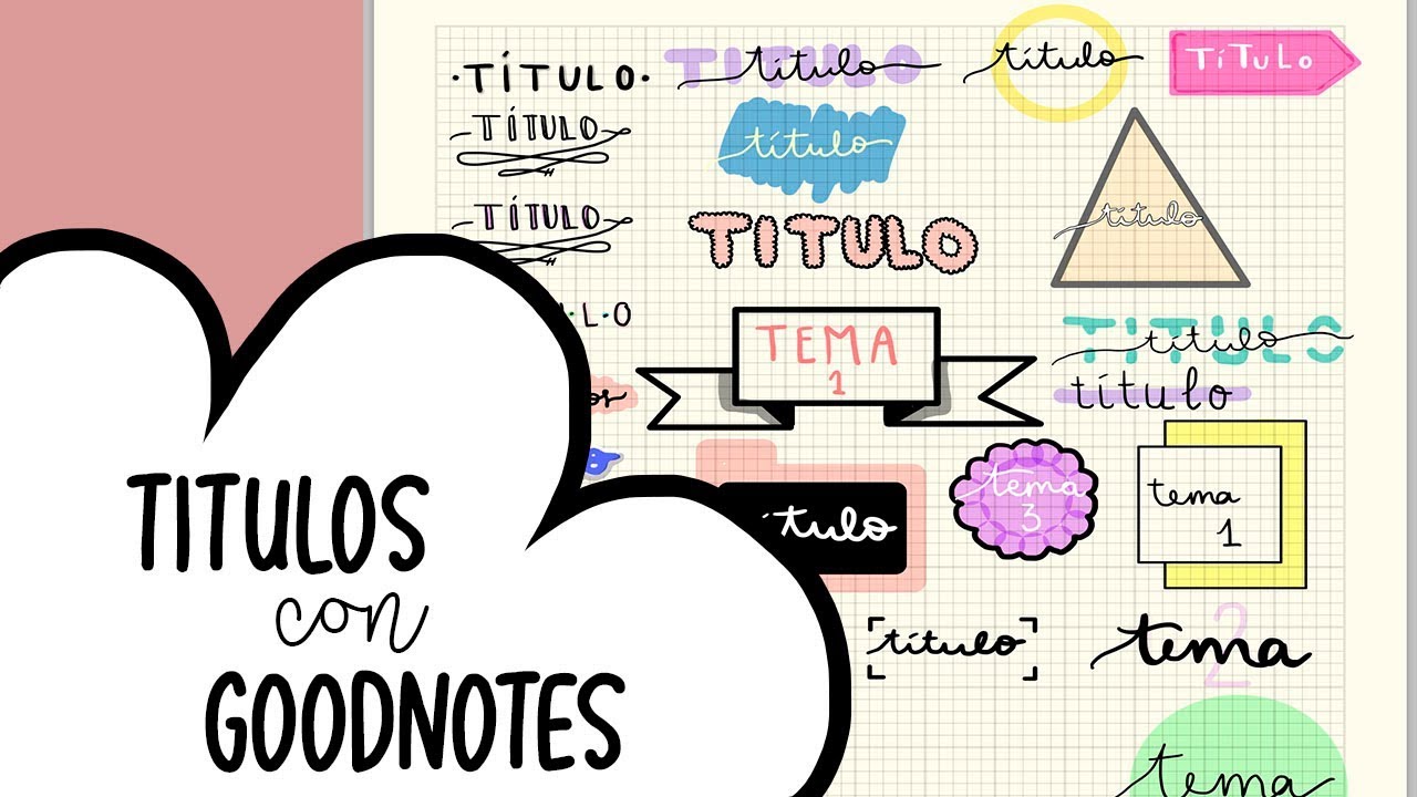 TÍTULOS con GOODNOTES : iPAD&ApplePencil || El ático de Tijeras