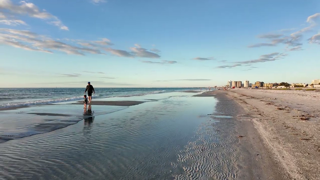 Clearwater Beach Florida POV Walk 4K 🌴 Walking Along the Gulf Coast Beach on the West Coast