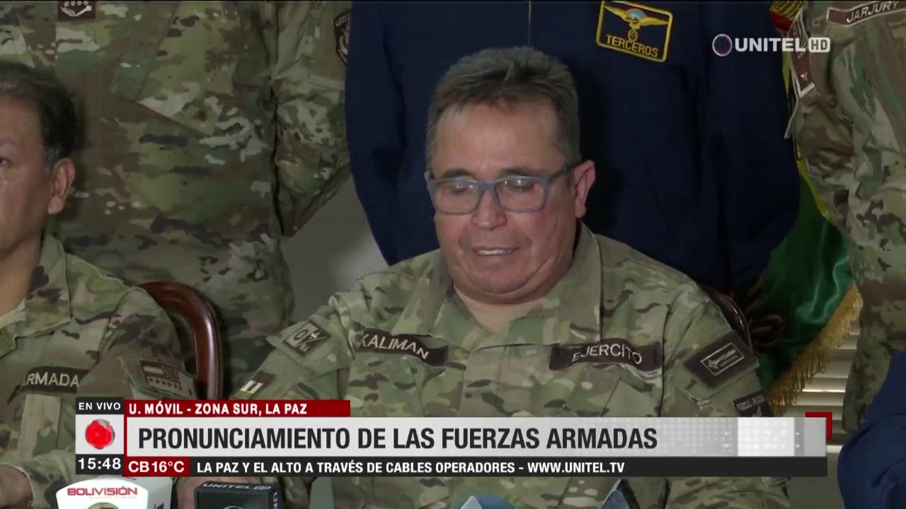 Fuerzas Armadas sugieren al presidente Morales renunciar a su mandato