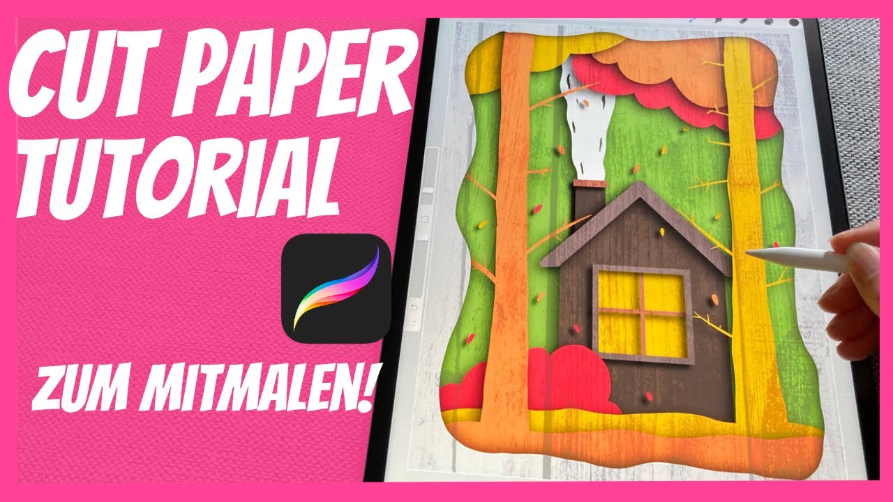 Cut Paper Effect in Procreate Tutorial (für Anfänger)- Herbst Landschaft malen