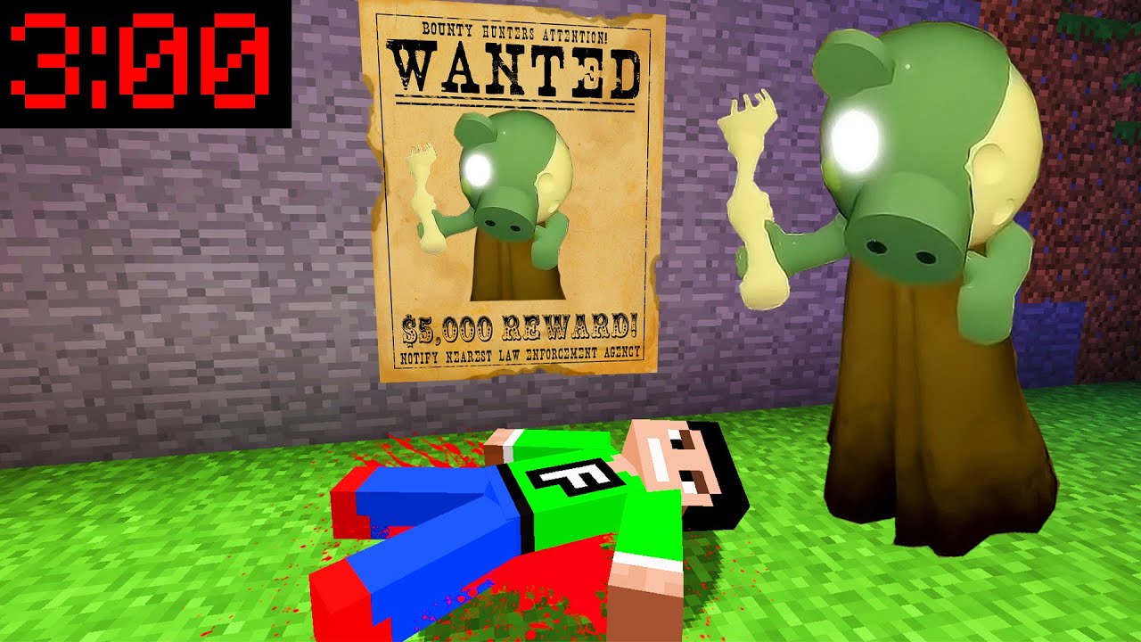 Minecraft PE : I FOUND PIGGY WANTED at 3:00AM