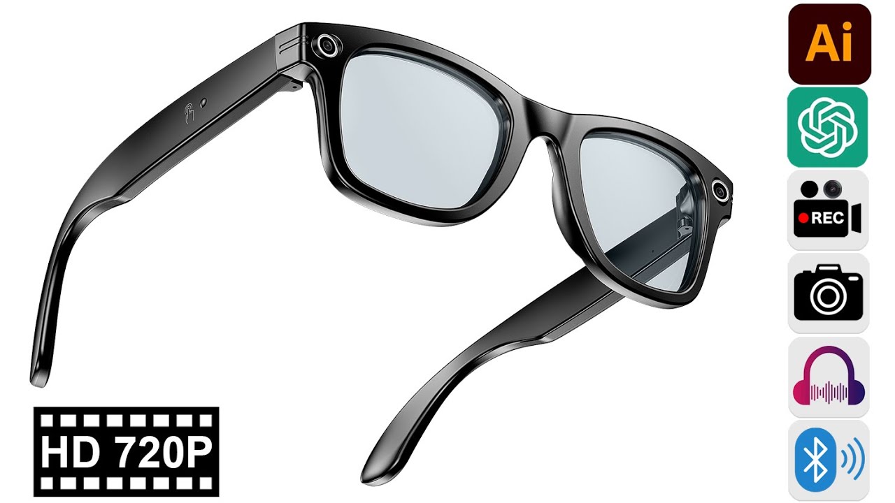 Camera Video Recording Sunglasses, ChatGPT AI Smart Glasses, Bluetooth Music Earphone 2025