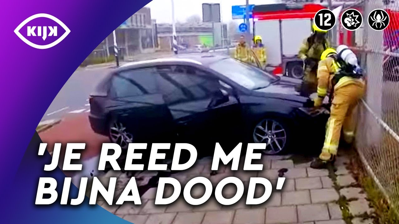 Auto ongeluk wordt VROUWELIJKE BESTUURDER bijna FATAAL | Als de Brandweer | KIJK