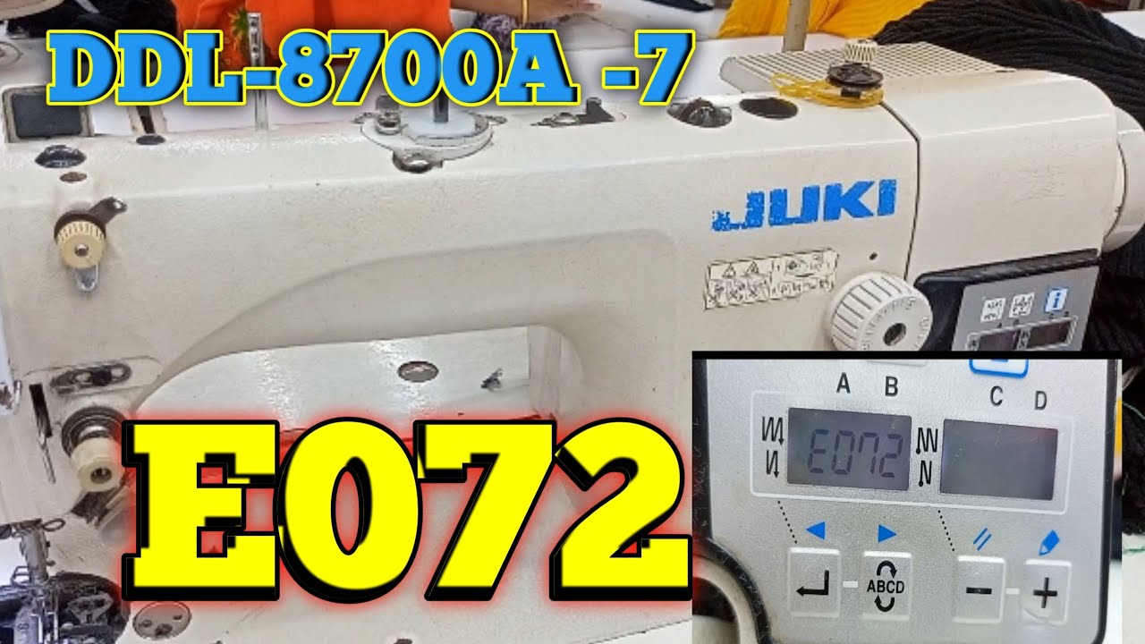 juki DDL-8700A-7 #how to set home position error E072 SINGLE NEEDLE