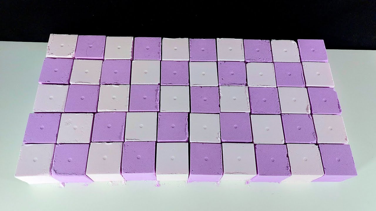 ASMR | satisfying baking soda crushing purple squares #asmr #asmr #satisfying #relax #sleep
