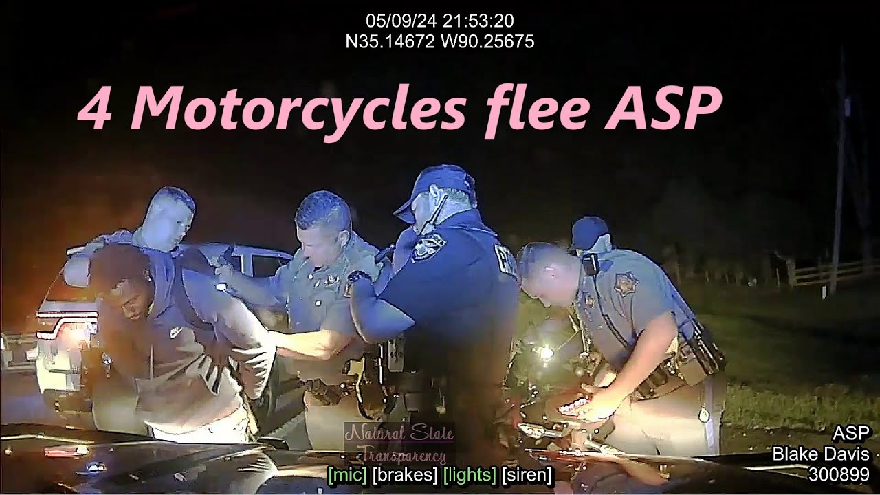Pursuit/4 MC's US-70 West Memphis Crittenden Co Arkansas State Police Troop D Traffic Series Ep. 954