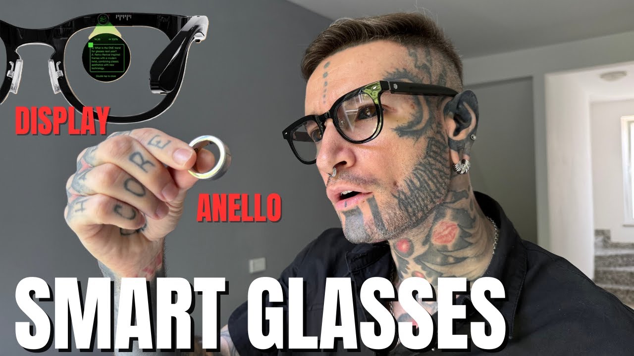 Finalmente i nuovissimi HALLIDAY SMART GLASSES unboxing: display “invisibile” e AI