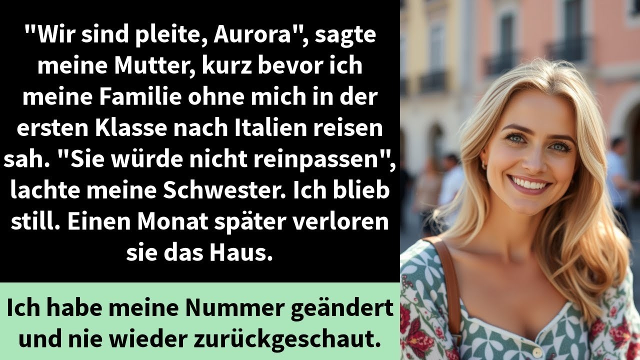 Wir sind pleite, Aurora , sagte meine Mutter, kurz bevor ich meine Familie ohne mich in der erste