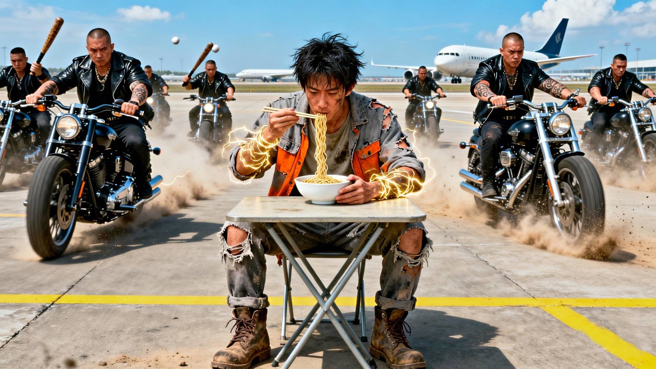 متسول كان يأكل المعكرونة تتعرض له عصابة؛ لكنه في الحقيقة إله حرب متخفٍ يهزمهم وحده!