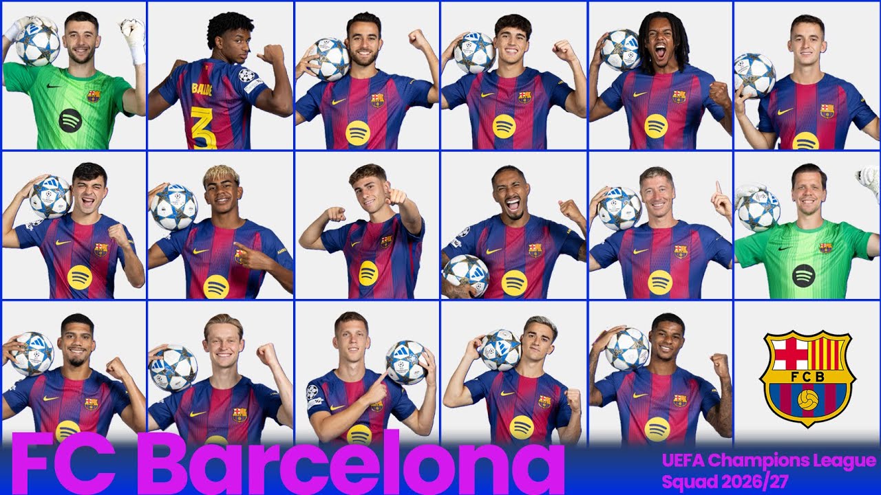 FC BARCELONA UEFA CHAMPIONS LEAGUE SQUAD CLUB 2026/27 | JANUARY TRANSFER UPDATE