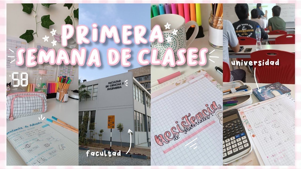 PRIMERA SEMANA DE CLASES 🍓✨ | estudiando ingeniería civil - Moonberry Diaries