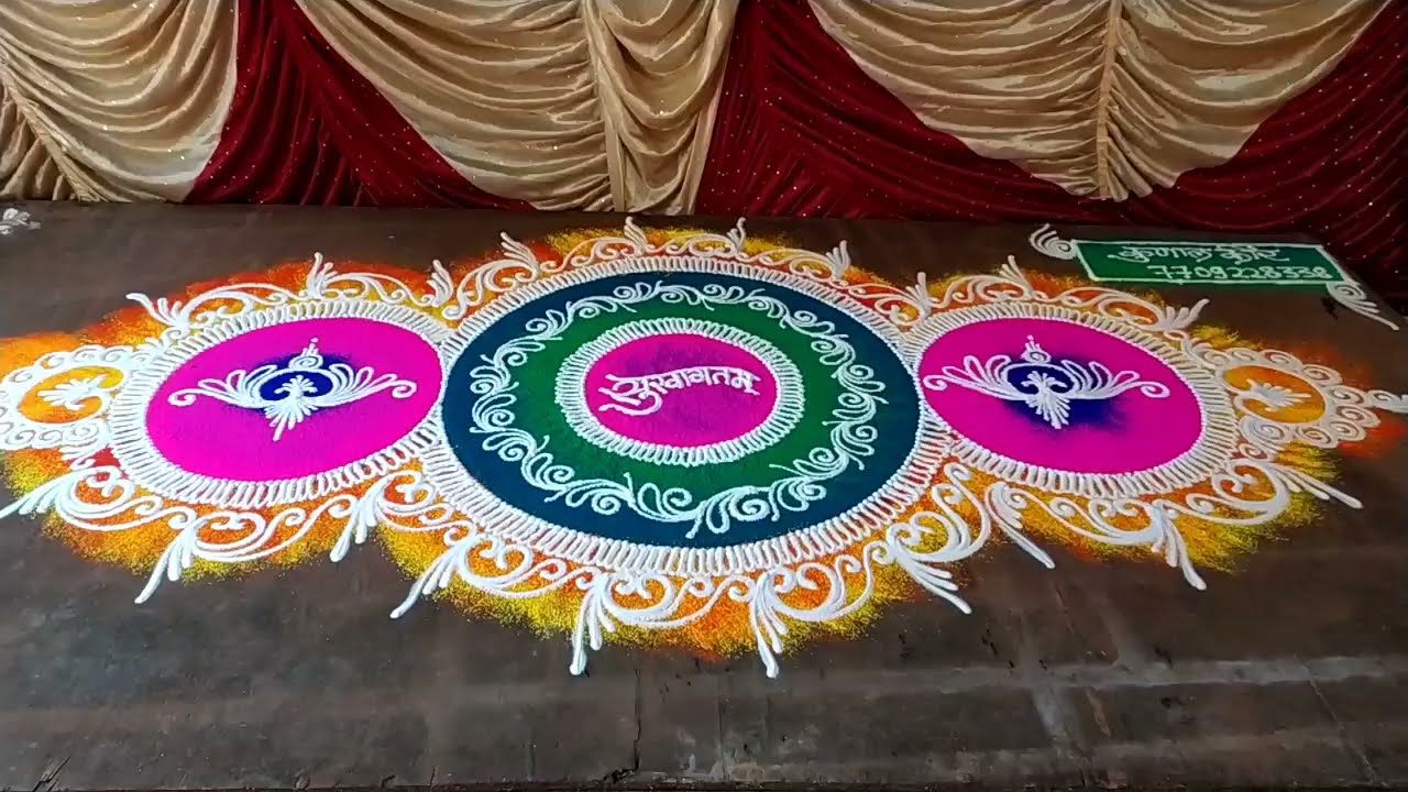 Diwali special entrance rangoli design💖 Sanskar Bharti rangoli galicha✨big rangoli design