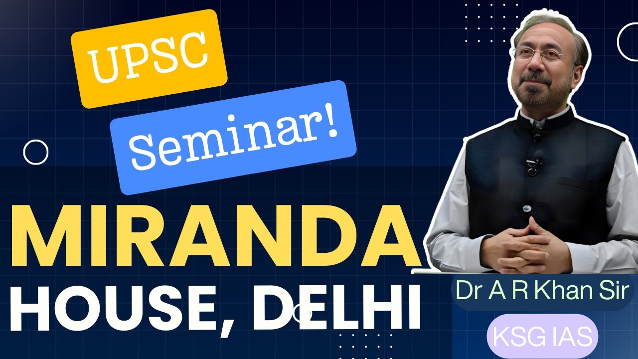 Motivation Comes Within, Dr A R Khan, Miranda House College Seminar x KSG Delhi Vijay Nagar