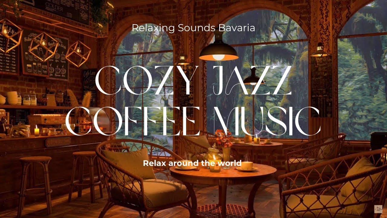 Serene Rainy Woods Coffee Shop 🌲 | Relaxing Jazz Sounds, Cozy Ambiance, and Enhanced Productivity