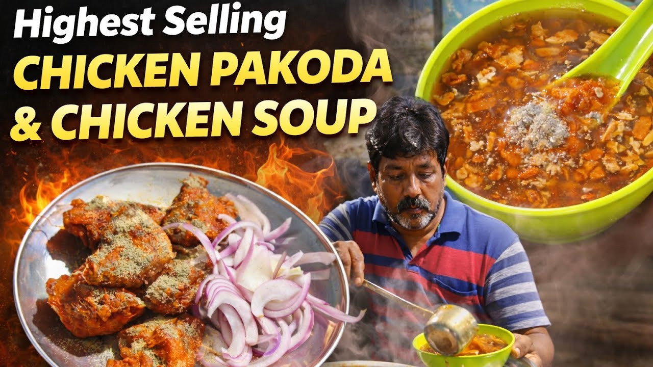 Highest Selling Chicken Pakoda Chicken soup Odisha Balangir !! 