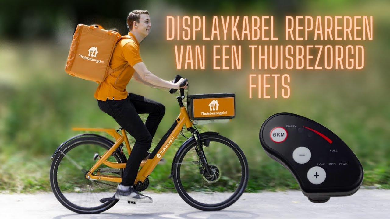 Displaykabel repareren van een thuisbezorgd fiets (complete uitleg)