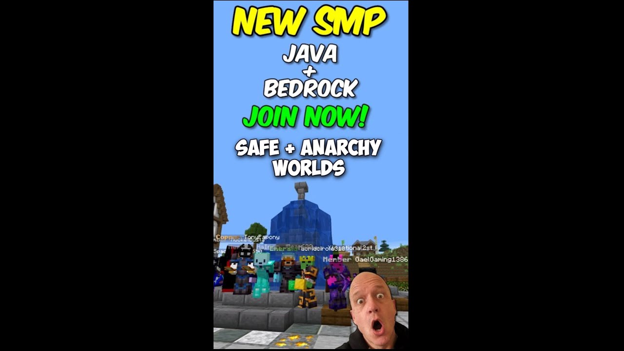 NEW FREE SMP: SAFE + ANARCHY Worlds (Java + Bedrock) – JOIN NOW!