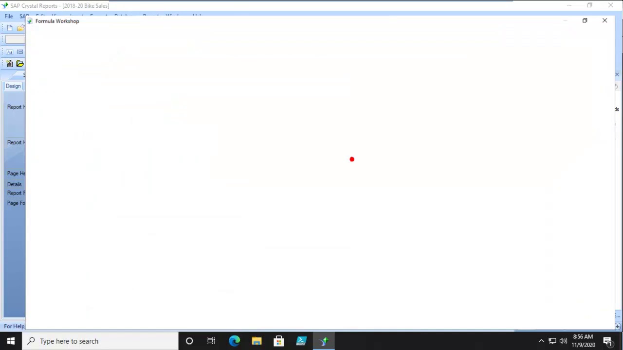 Crystal Reports 2020   Creating a Cross Tab Report