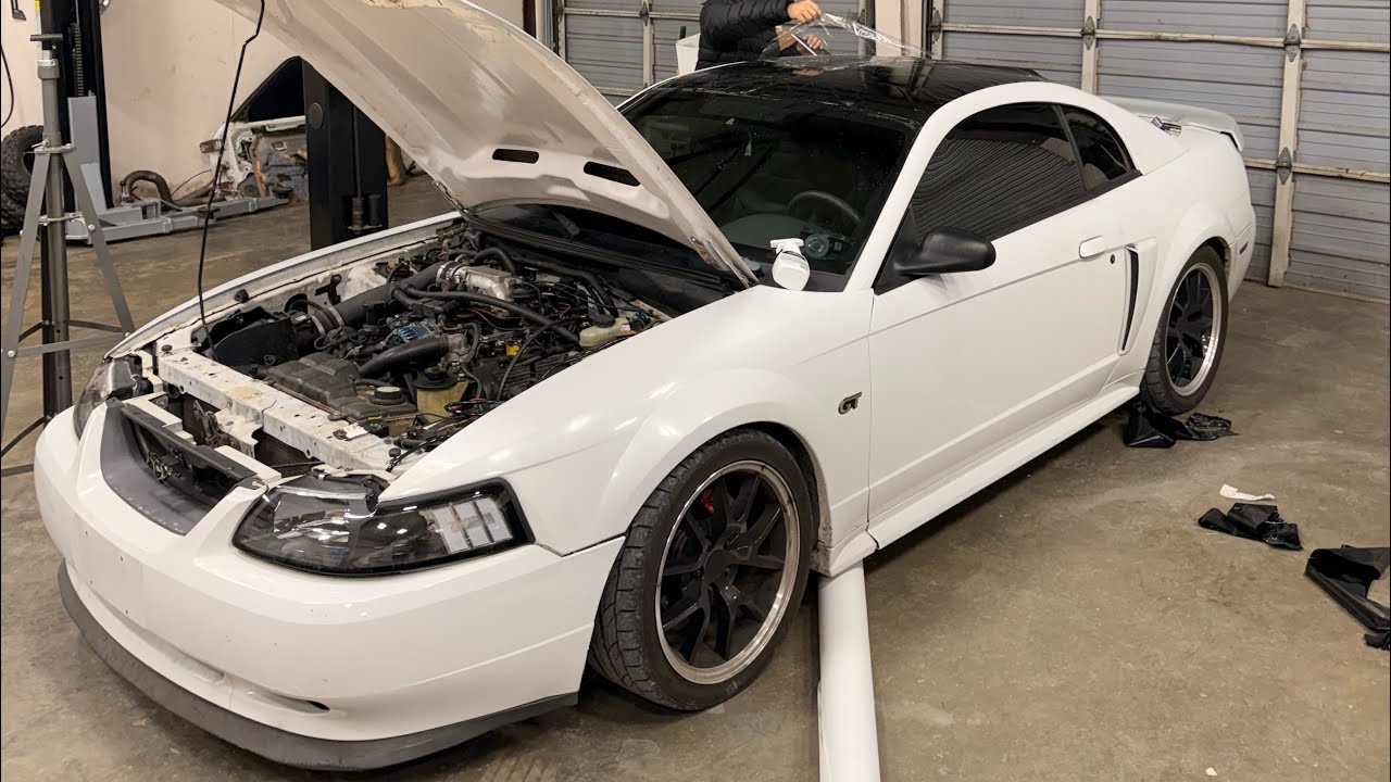 Wrapping and putting a cowl hood on my new edge mustang!!