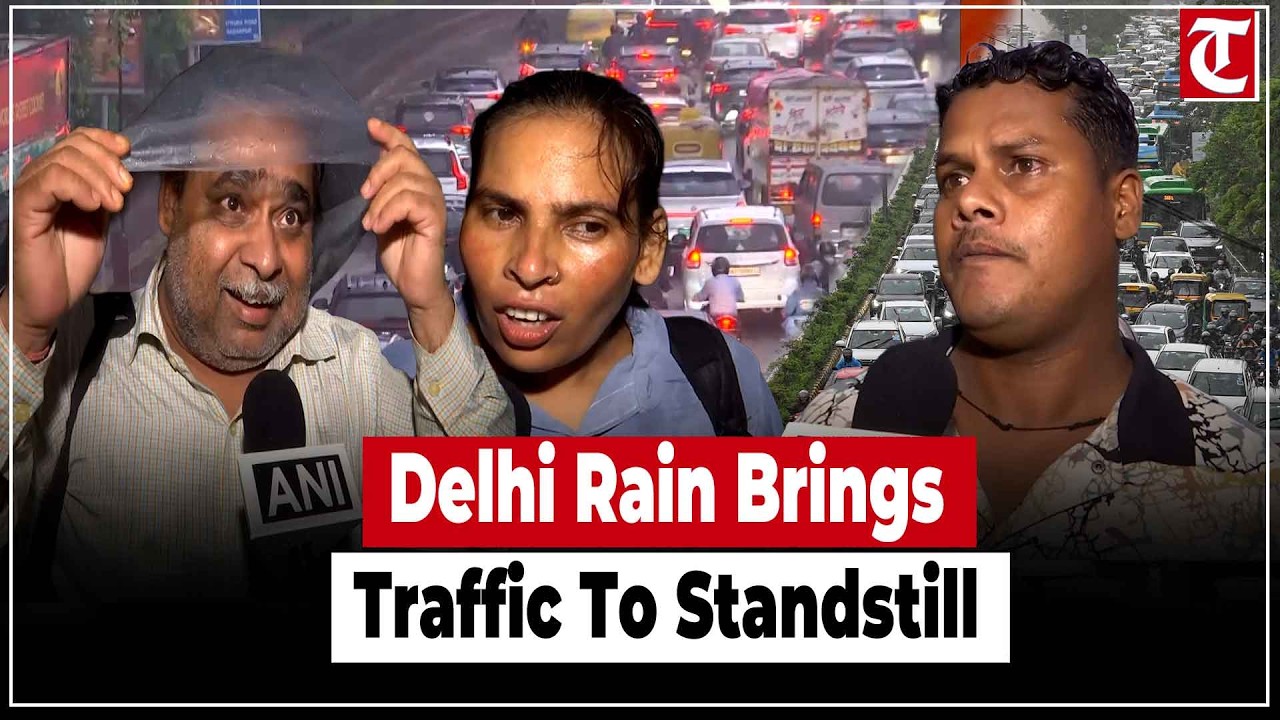 Delhi Rain Today: Heavy Showers Trigger Waterlogging and Massive Traffic Jams Across City