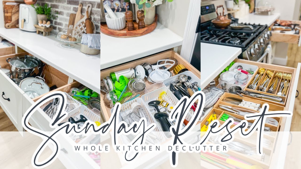 SUNDAY RESET // WHOLE KITCHEN DECLUTTER AND ORGANIZE // CHARLOTTE GROVE FARMHOUSE