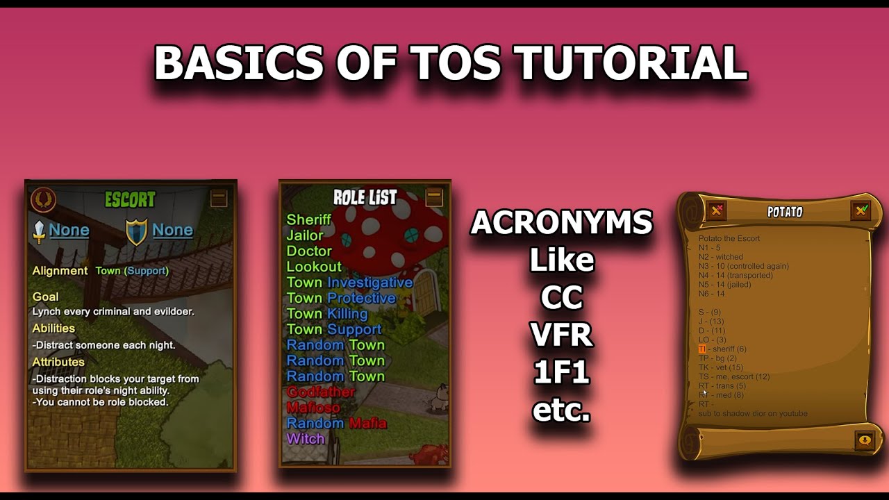 THE BASICS OF TOWN OF SALEM! - How To Play Town Of Salem Pt. 1 ROLES, COMMON TERMS, WILLS, AND NOTES