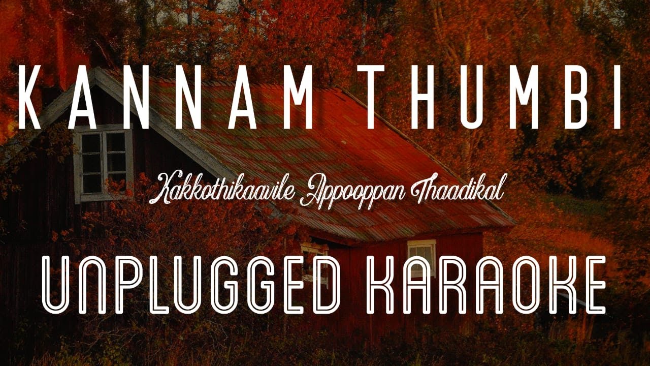 Kannam Thumbi Poramo | Karaoke with Lyrics | unplugged | Sebin Xavier | Anju Joseph | Rimi Tomy
