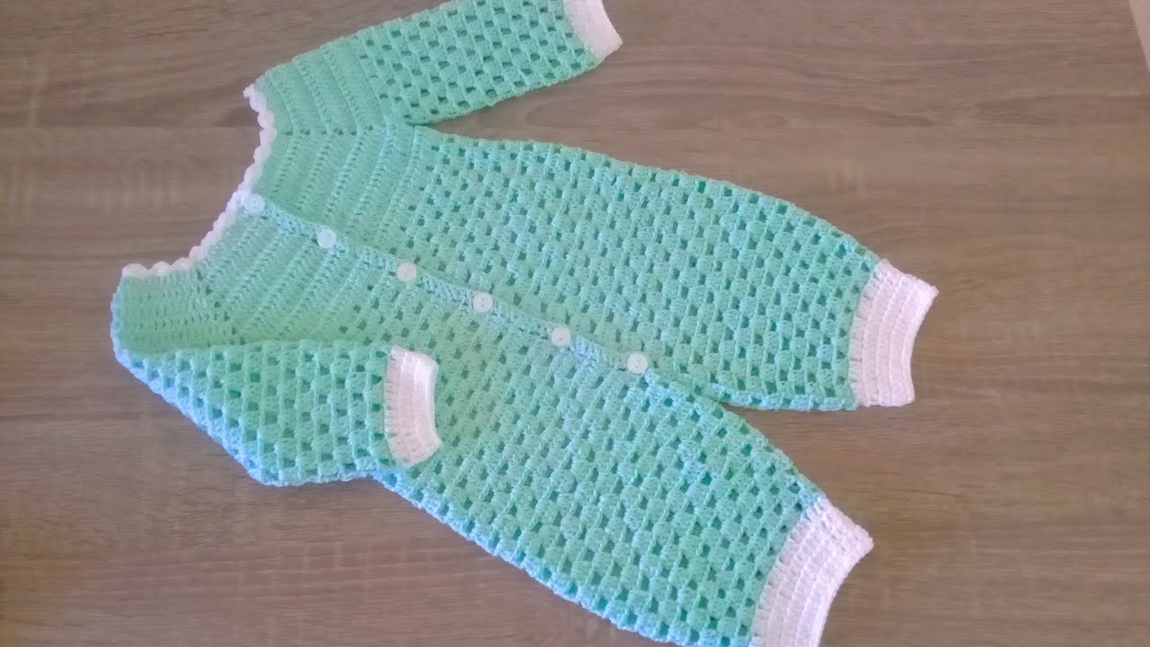 BODY ENTERITO MAMELUCO A CROCHET O GANCHILLO -PASO A PASO -0 A 3MESES