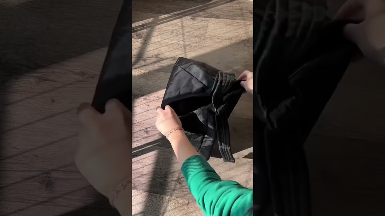 The baggu spring collection - nylon shoulder bag in black 
