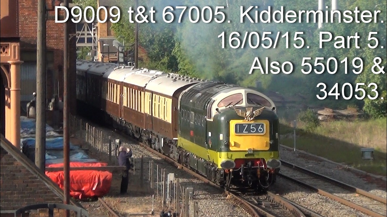 Old videos from 2015.  D9009 t&t 67005 Golden Jubilee Pullman. Kidderminster. 16/05/15. Part 5.