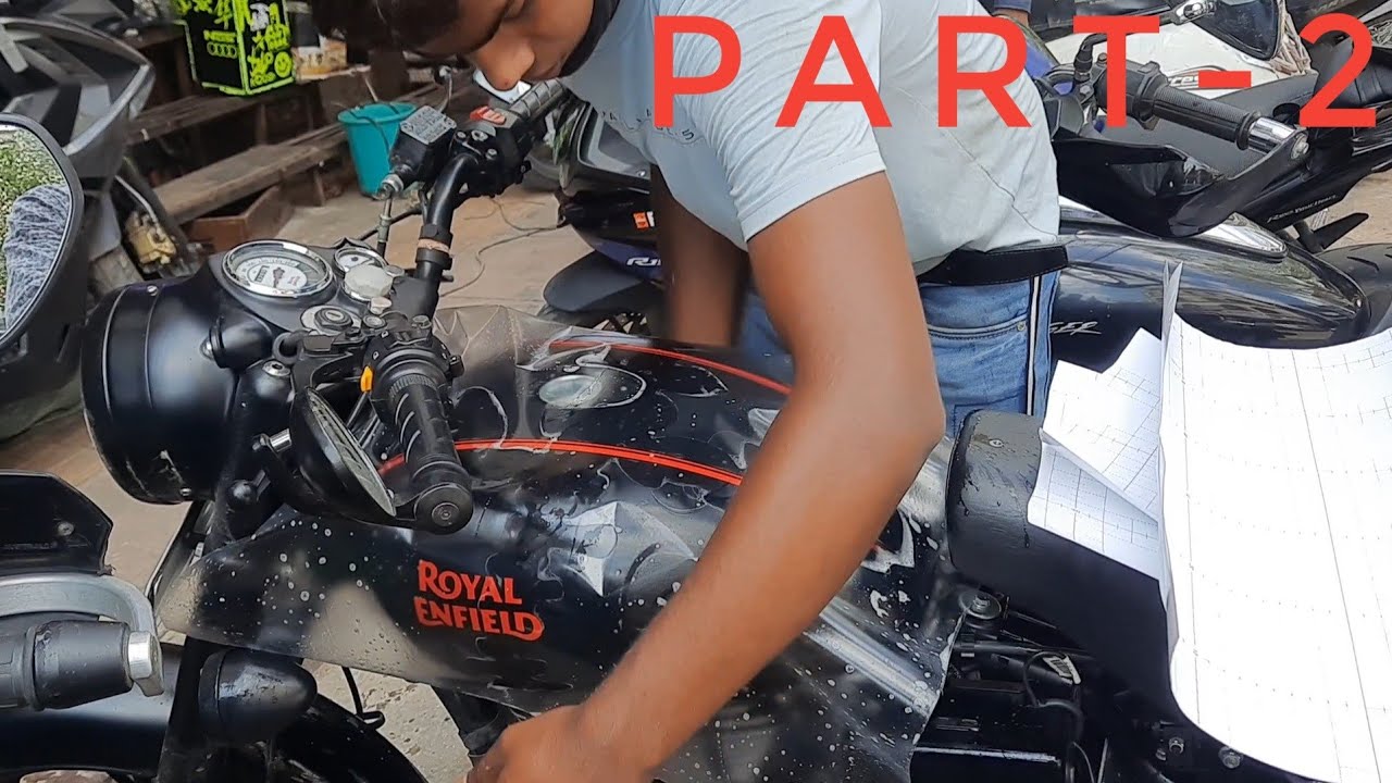 Classic 350 BS6 stealth black matte lamination full process || ASG Vlogs