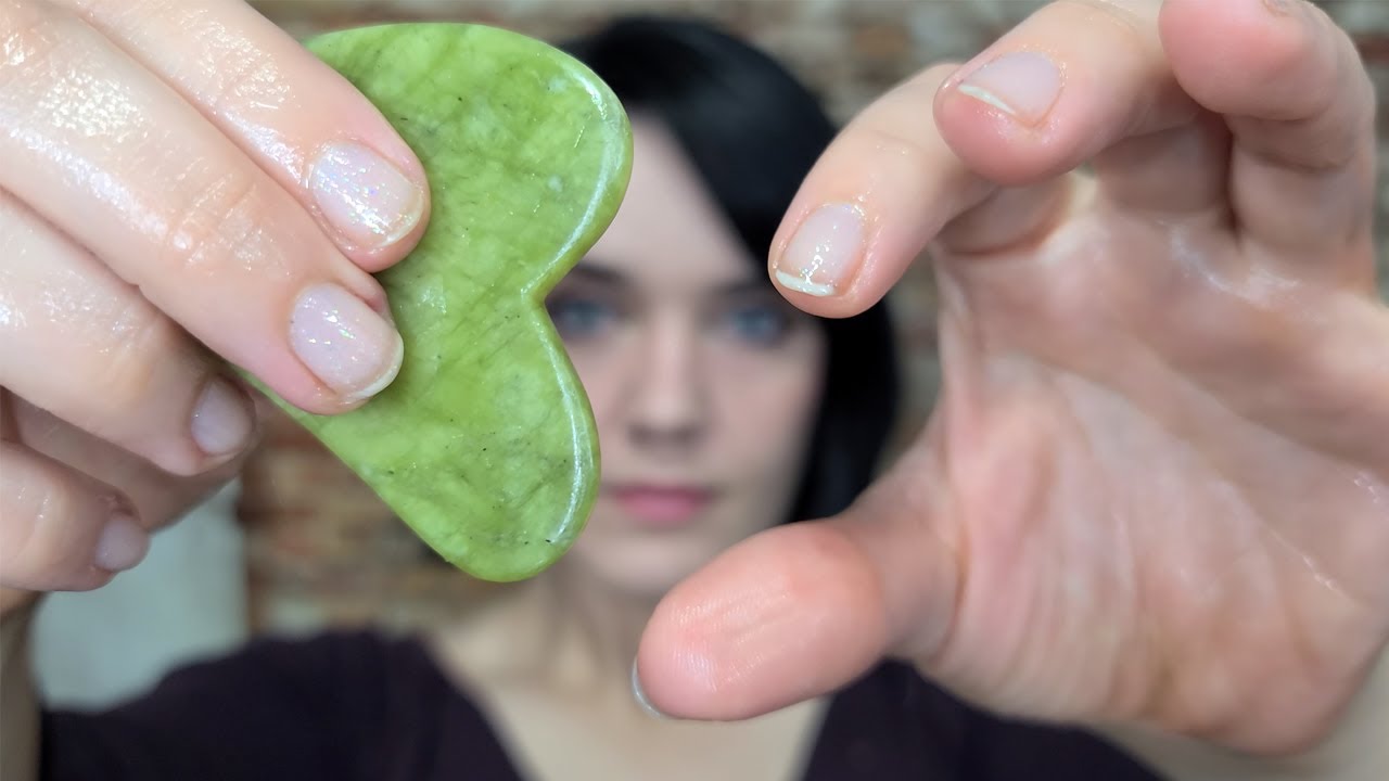 ASMR Face and Neck Massage for Lymph Drainage