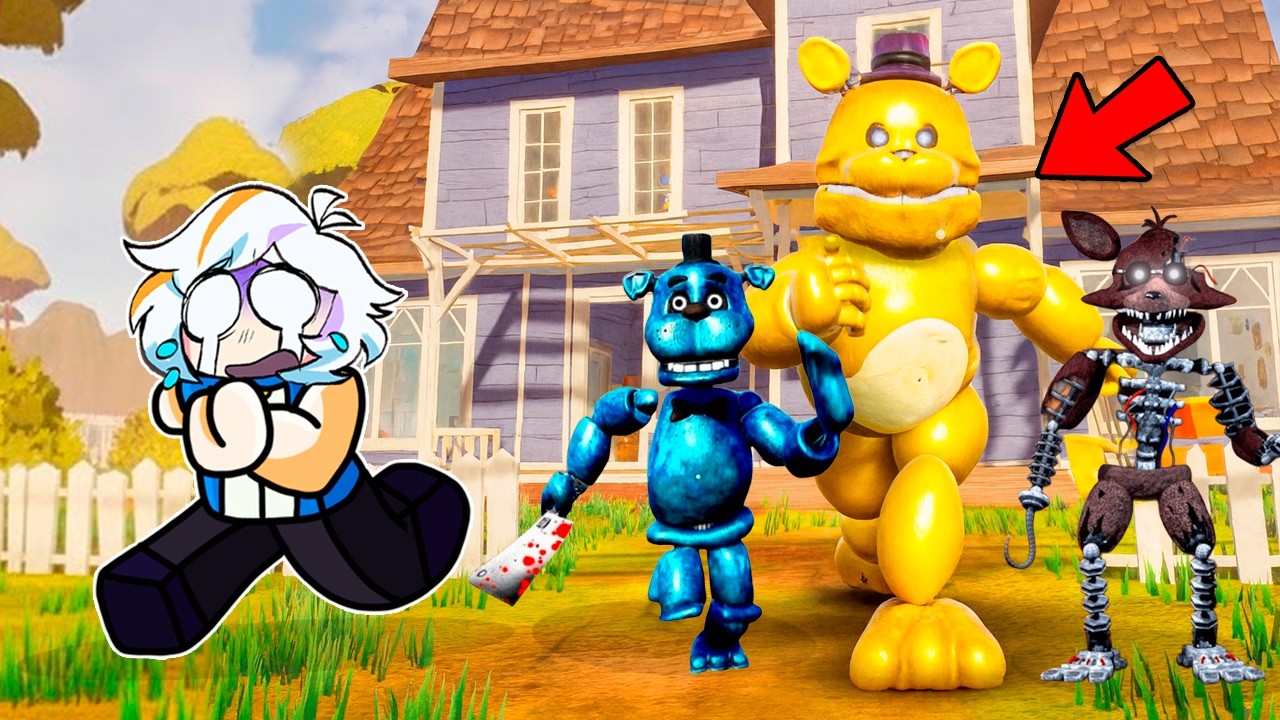 FIVE NIGHTS AT FREDDY'S AHORA ESTA EN HELLO NEIGHBOR (FNAF MOD COMPLETO)