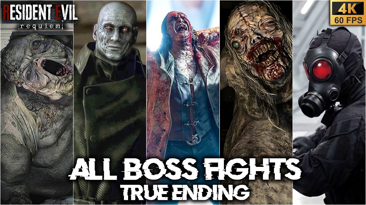 RESIDENT EVIL REQUIEM - ALL BOSS Fights & Monster Encounters (4K60fps)