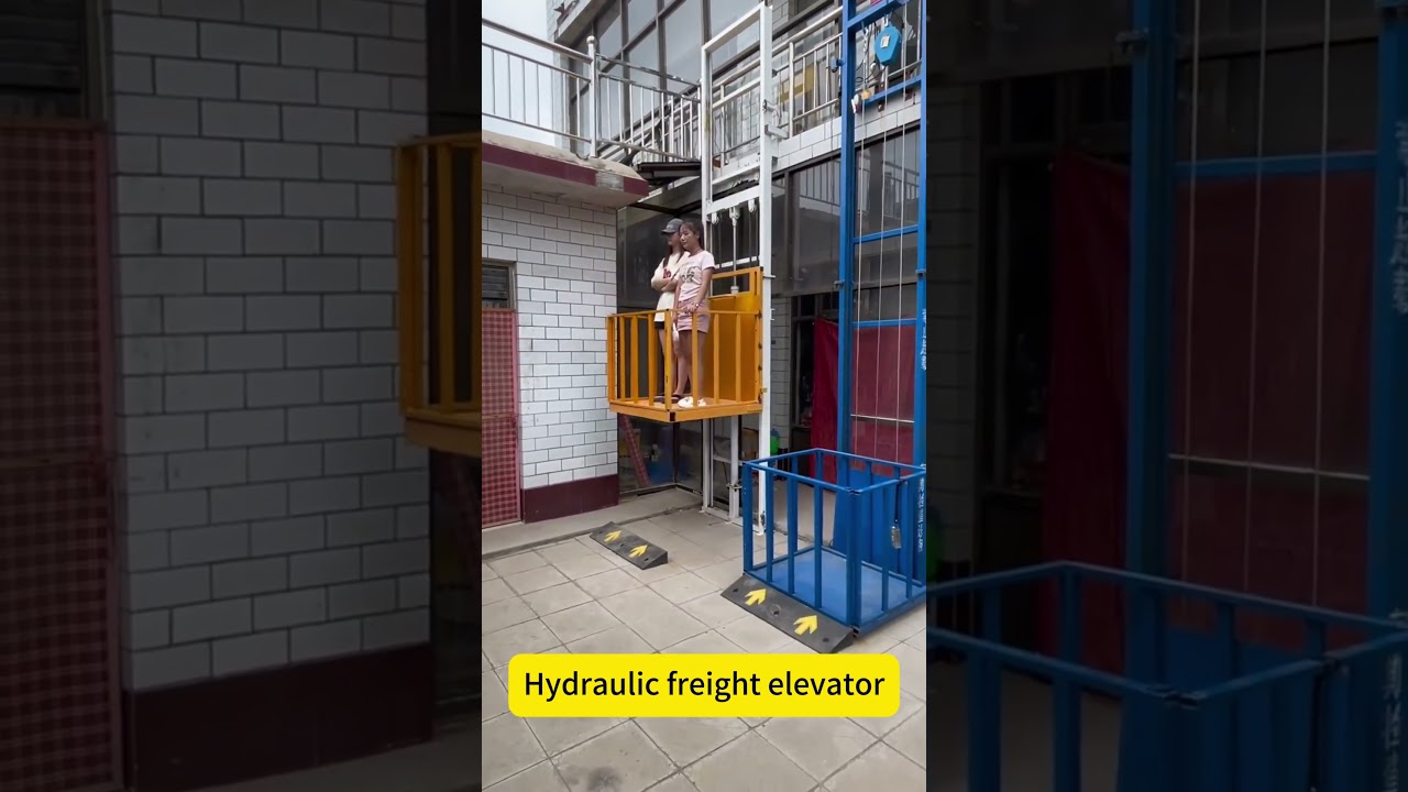 Small hydraulic cargo elevator for warehouse and household #elevatorworld #elevatormechanic