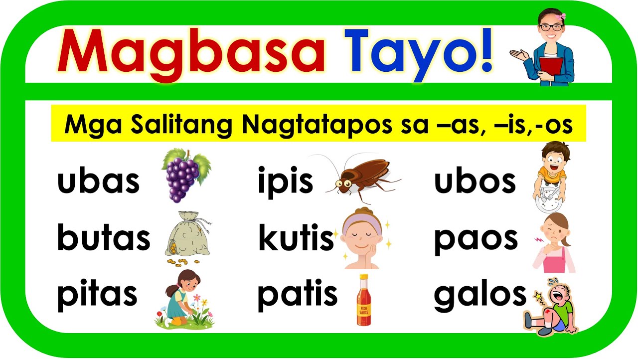 Mga Salitang Nagtatapos sa /-as/-is/-os/ ll Teacher Ana Online Learning
