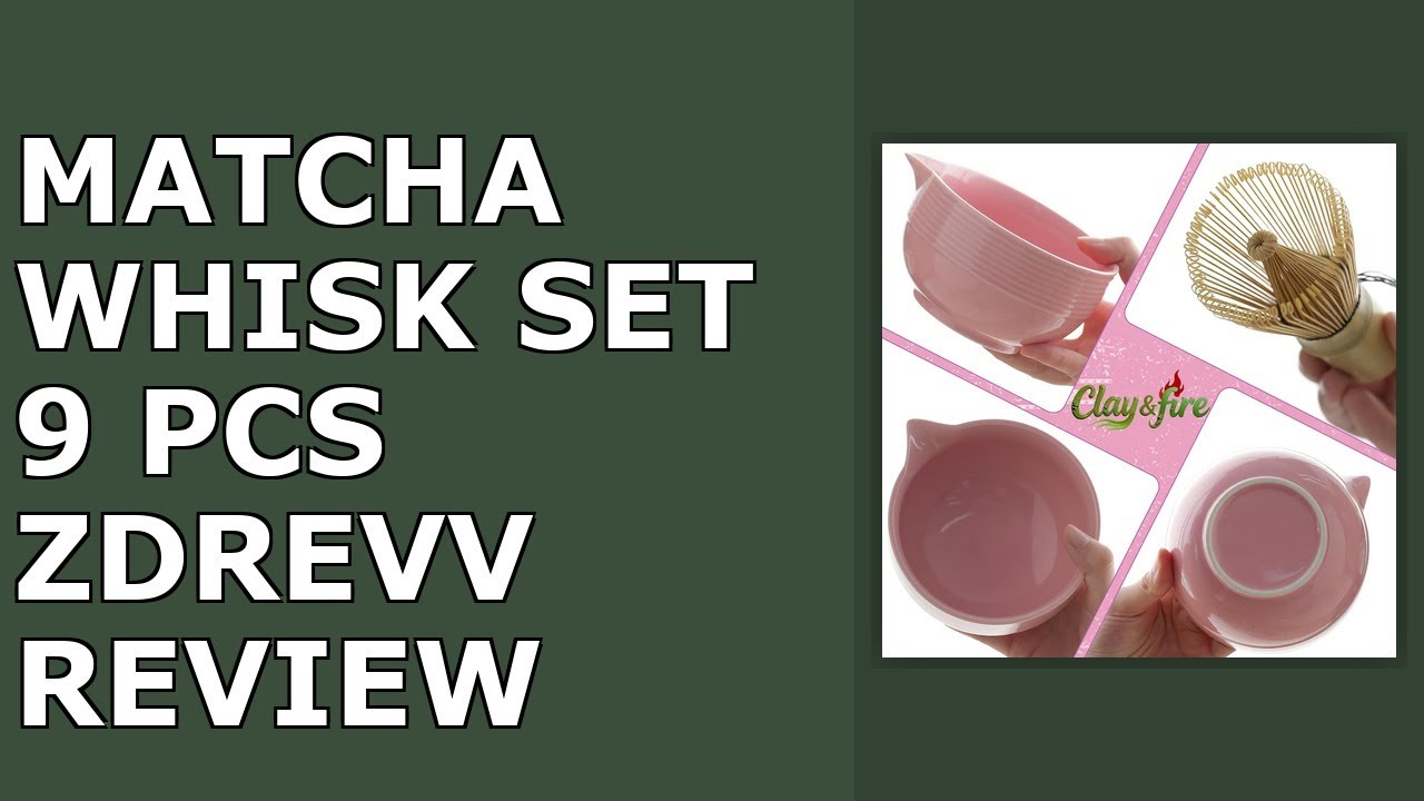 Matcha Whisk Set, 9 pcs Ceramic Matcha Set, Gifts for Women,Matcha Bowl with Spout and Review