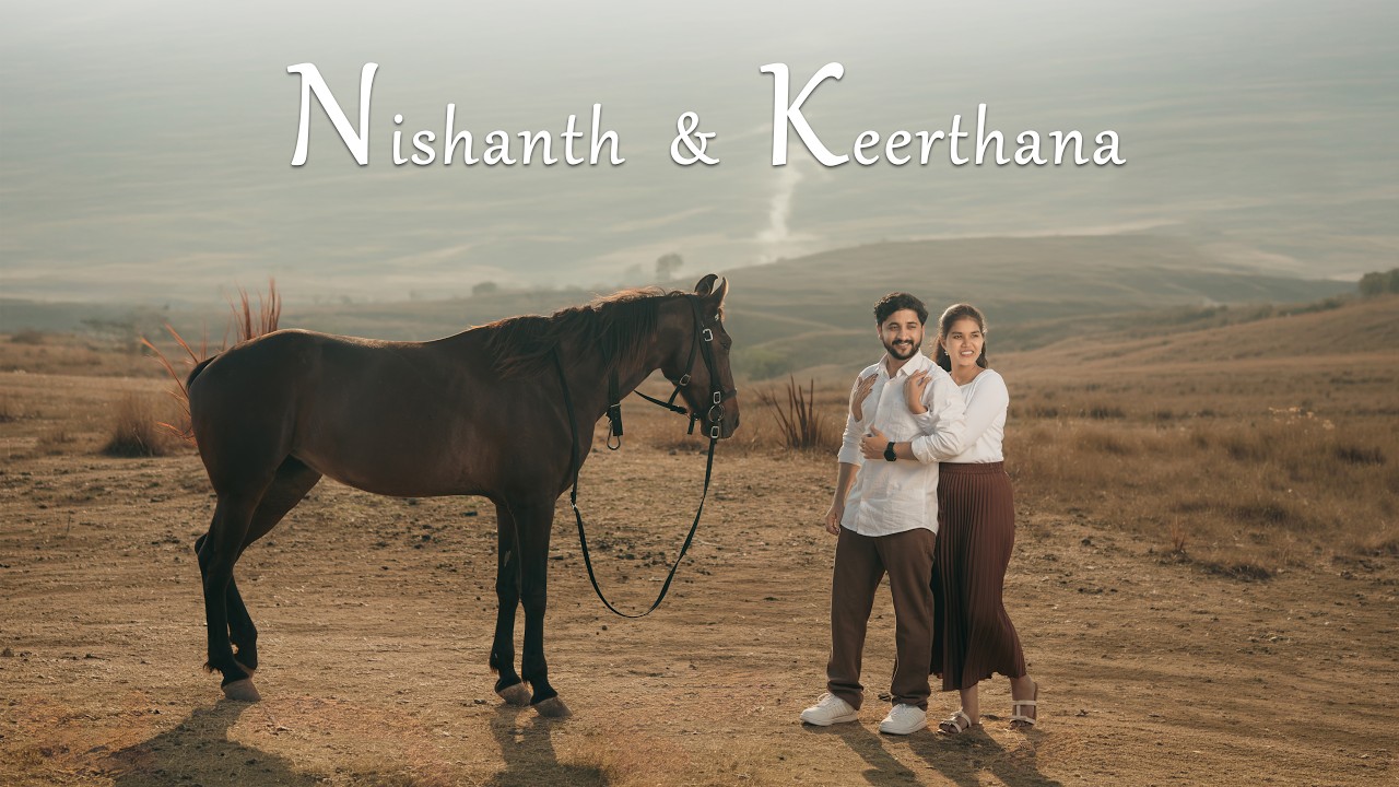 NISHANTH  &  KEERTHANA | 4K CINEMATIC PRE WEDDING TEASER  | MOMENTS BY MOHAN.