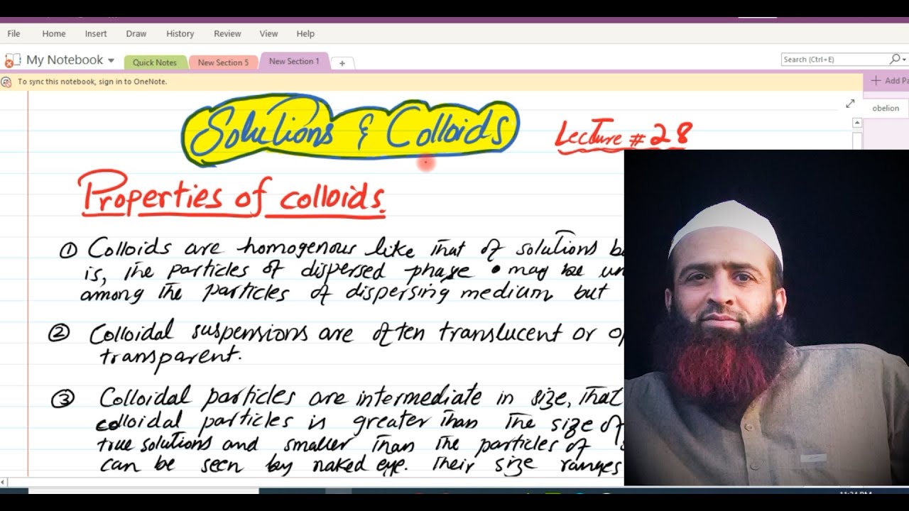 Properties of colloids, Solutions, Lecture # 28, hindi/urdu