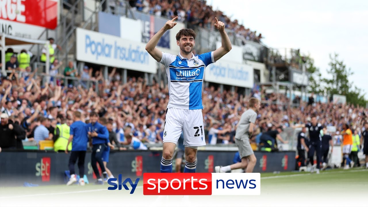 Bristol Rovers win promotion on goals scored after beating Scunthorpe 7-0